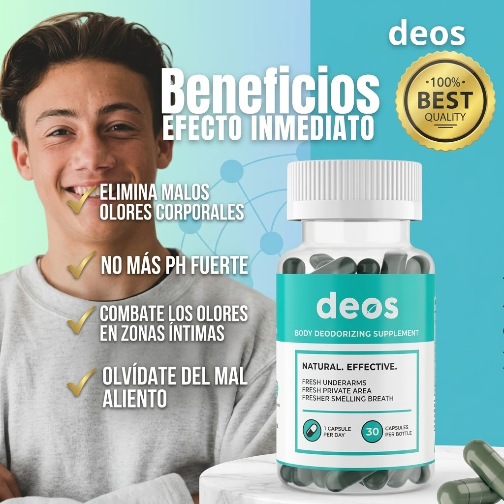 DEOS Desodorante interno Natural de 30 Capsulas-