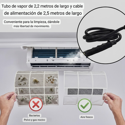 🔥 Limpiador de Vapor Portátil 2500W Semi Profesional - Limpieza Profunda sin Productos Químicos