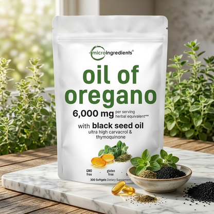 Aceite de Hoja de Orégano (60 cápsulas, 6000 mg)
