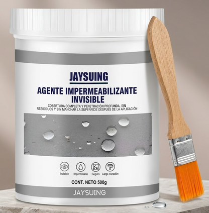 Sellador Impermeable Invisible Transparente 500g + Brocha | Protección Duradera Sin Alterar Apariencia