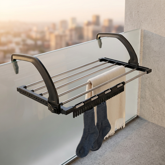 Tendedero Horizontal Pequeño de Ventana Plegable – Secado Rápido y Sin Ocupar Espacio