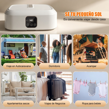 Secadora Portátil Inteligente 2 en 1 | Secado Rápido y Seguro para Viajes y Hogar