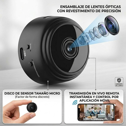 Mini Cámara WiFi Oculta Full HD 1080P - Vigilancia Discreta y Potente