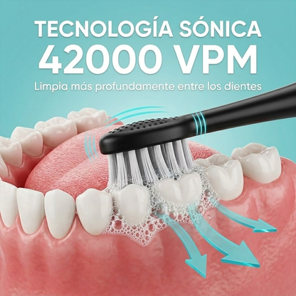 Cepillo de Dientes Eléctrico Sónico Recargable – Limpieza Profesional en Casa ✨