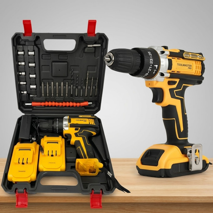 🔨 Taladro Inalámbrico 98W Tasbel – Potencia Profesional + 22 Accesorios