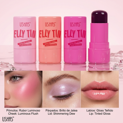 Tinta Labios Rubor Jelly 2 en 1 - Hidratante Duradero Multifuncional