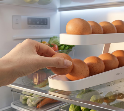 Dispensador Automático de Huevos Rodante – Organizadora Huevera 4 Pisos (hasta 25 huevos) 🥚