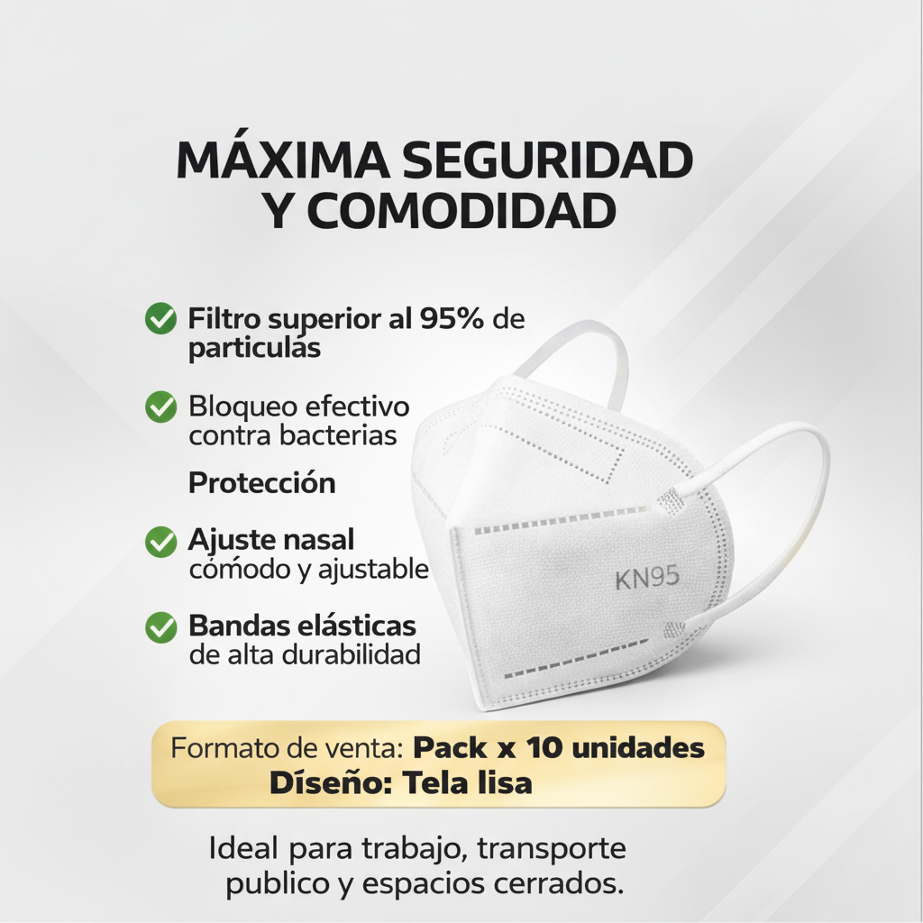 Paquete x10 Mascarillas KN95