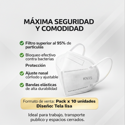 Paquete x10 Mascarillas KN95